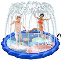 Fuloon Splash Pad-170CM Tapete de Juegos de Agua Almohadilla de Aspersor de Juego Splash Pad Juego de Salpicaduras para…